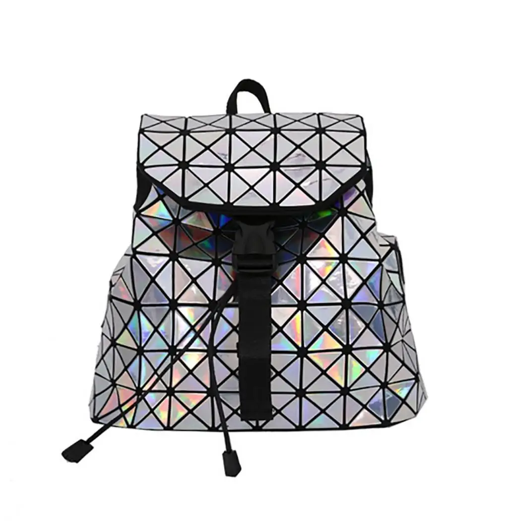 

Women Girls Fashion Casual Plaid Pattern Backpack Drawstring Soft Handle Drawstring, Buckle School Bag