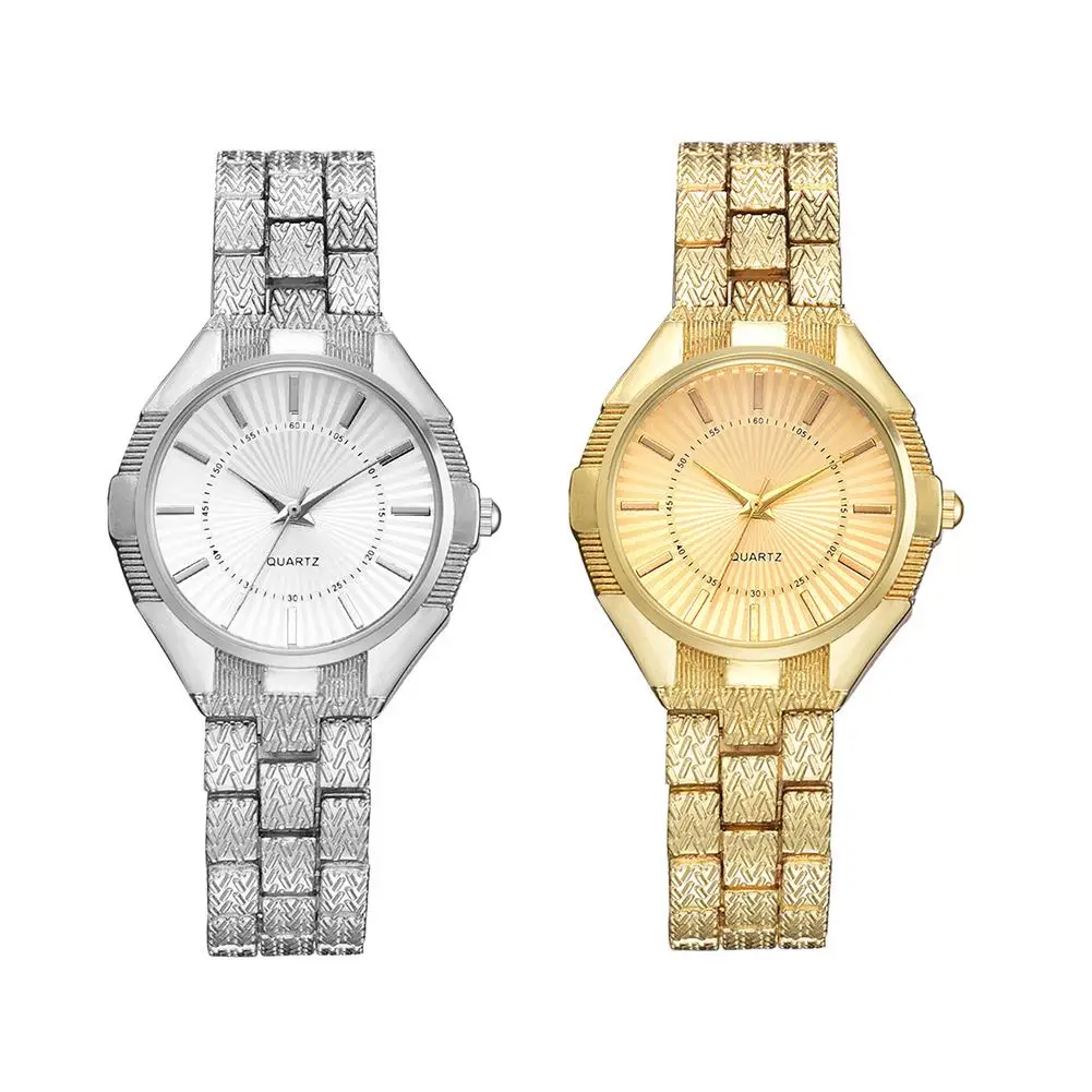 

New Casual Women Round Dial Alloy Linked Strap Analog Pointed Quartz Wrist Watch