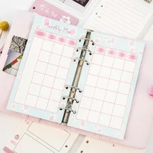 А6 А5 красочные заправки спираль красочный блокнот 6 отверстий вкладыш Биндер бумажный планировщик наполнитель бумаги школьные принадлежности