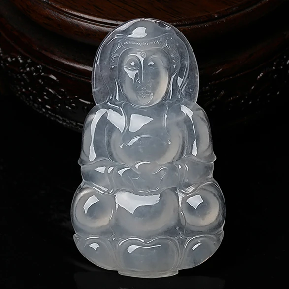 Природный товары Ю. стекло типа кулон Гуаньинь ice Тип Ю Кулон Мужской/