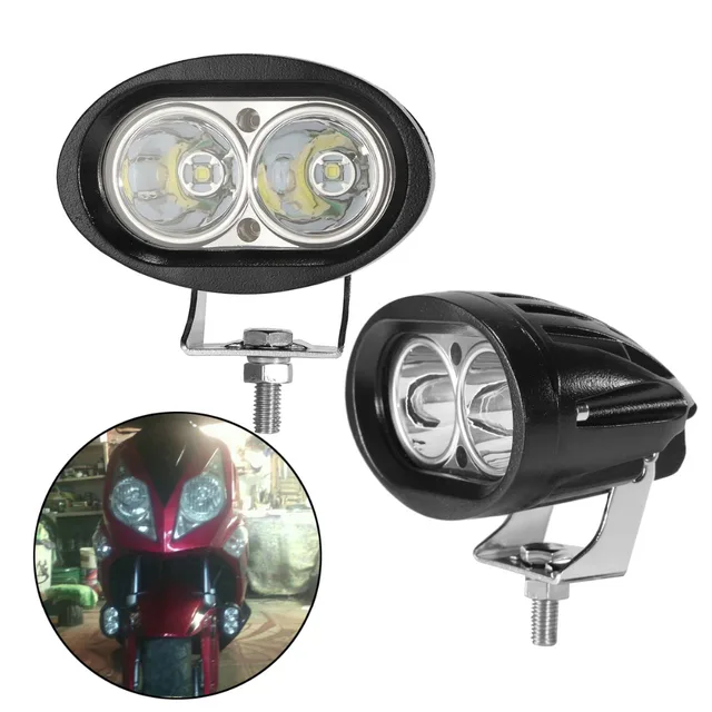 1PAIR 20W MOTORCYCLE LED HEADLIGHT BULB SPOT FLOOD 12V 24V BICYCLE BIKE MOTORBIKE CAR HEADLAMP