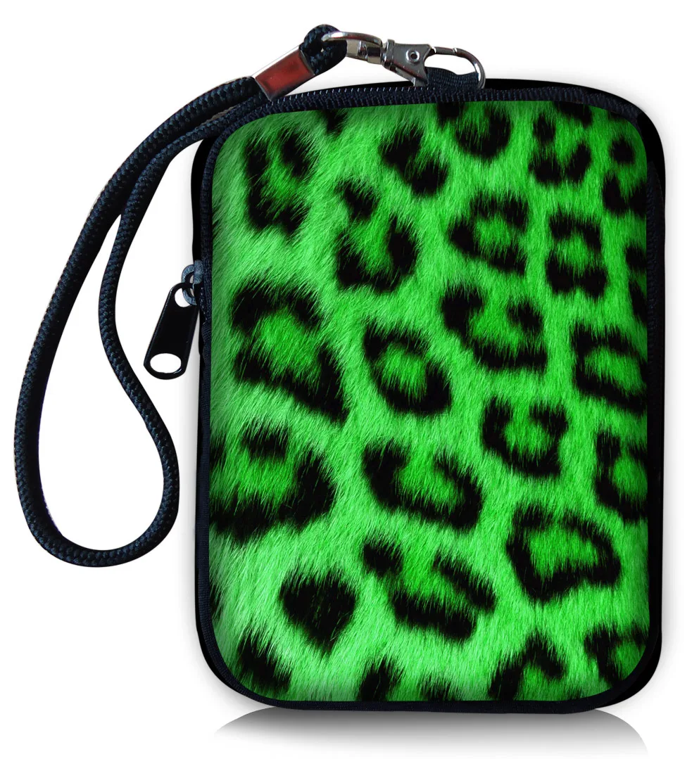 Fashion Hot Green Leopard Neoprene Soft Universal Compact Digital
