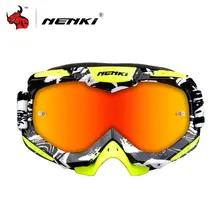 NENKI Motocross Goggles Motorcycle Racing Eyewear Skiing Snowboard Glasses Colorful Lens Unisex DH MTB Glasses Single