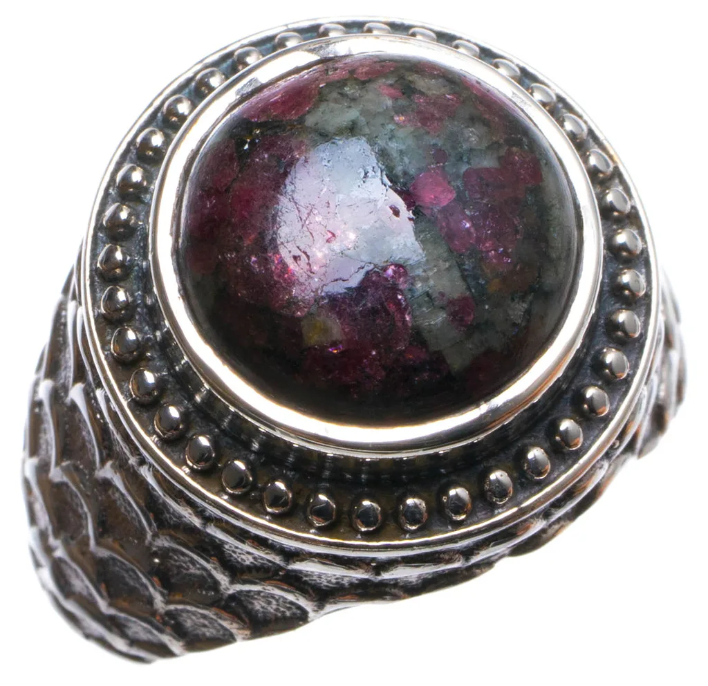 StarGems tm Natural Ruby Zoisite Handmade Unique 925 Sterling Silver 