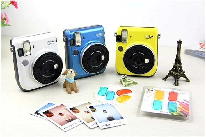 Fuji Fujifilm Instax Mini 70 мгновенная камера красочные фильтры крупным планом объектив камера, 4 шт. 1 комплект