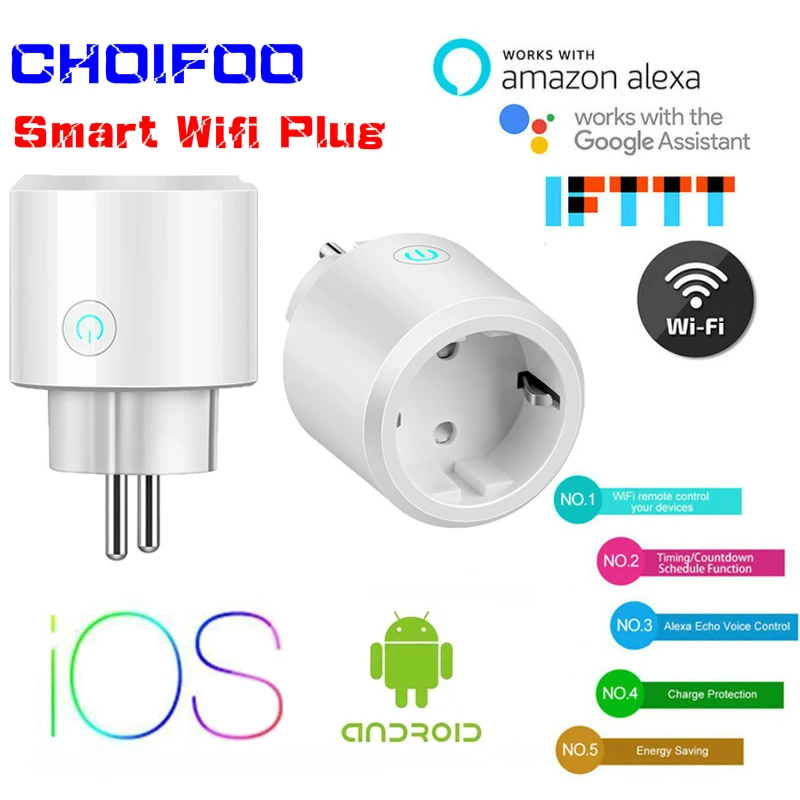 

Smart WiFi Plug US/UK/EU Remote Control The Power Smart Home Electric Mini Socket Support Alexa Google Home Automation