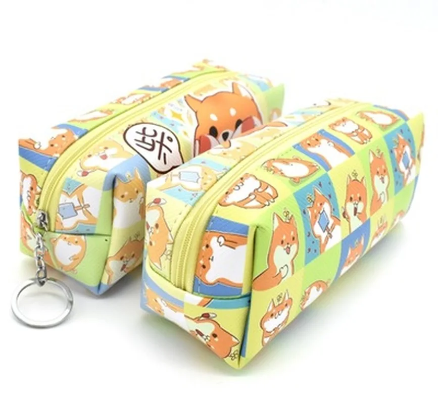 Annoy Shiba Dog PU большой чехол-карандаш для хранения канцелярских принадлежностей сумка-Органайзер для школы и офиса