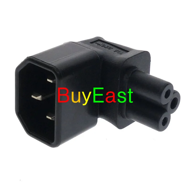 

Free shipping Power source IEC320 C14 to C5 head adapter conversion plug convert left bend C5 to C14 power supply
