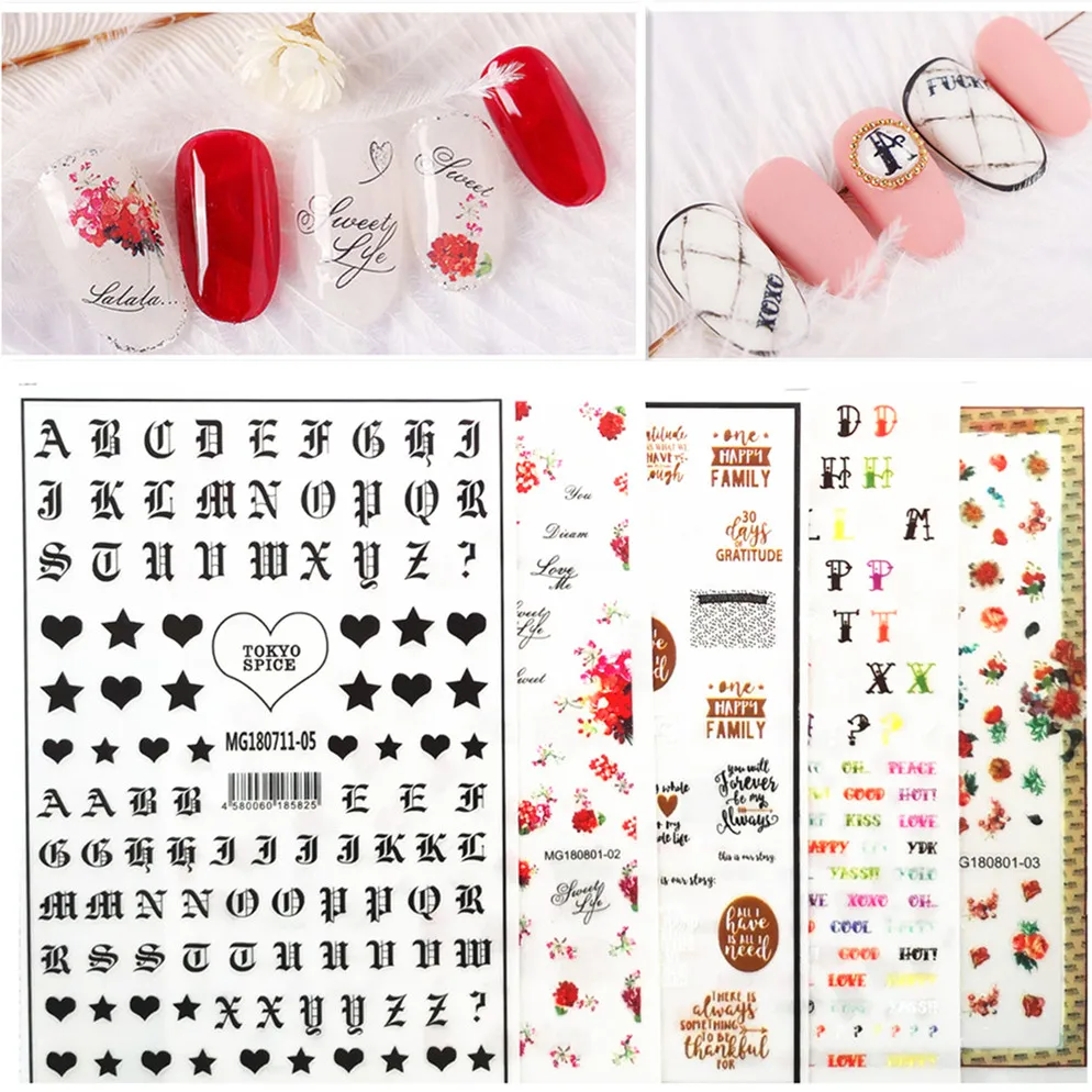 

Newest MGM-813 nail art sticker 3d nail decal stamping Japan style rhinestones template DIY nail decoration tool nail wraps