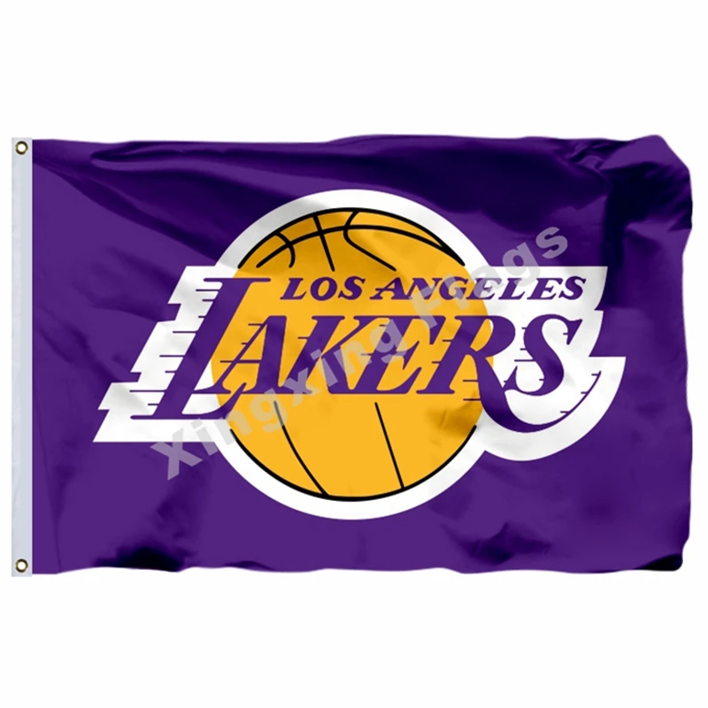 Los Angeles Lakers Flag 3ft X 5ft Polyester NBA1 Los ...