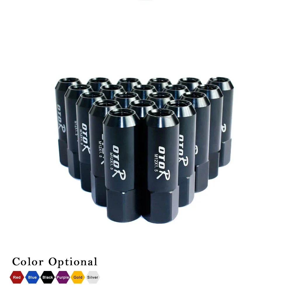 

CNSPEED NEW OTOR 20PCS M12 X 1.5 Wheel Lug Nuts 60mm Racing Lug Wheel Nuts Screw Aluminum Universal M12 X 1.5 Lug Nuts