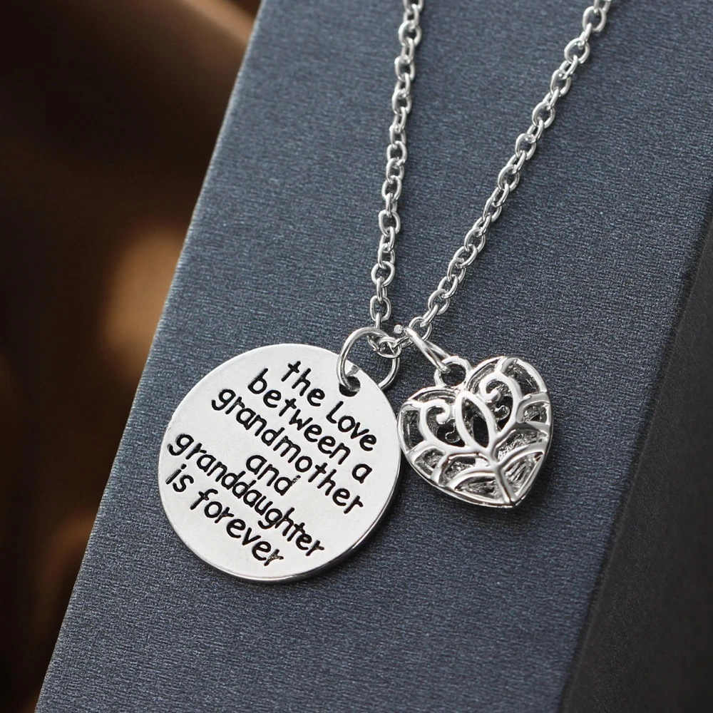The love between a grandmother and granddaughter is forever Pendant Necklace 