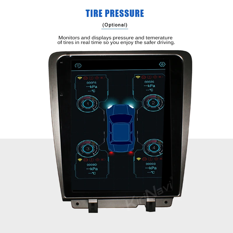 Perfect KiriNavi Vertical Screen Tesla Style Android 9.0 12.1" Car Radio For Ford Mustang Auto GPS Navigation Car Dvd Player 2010-2014 5