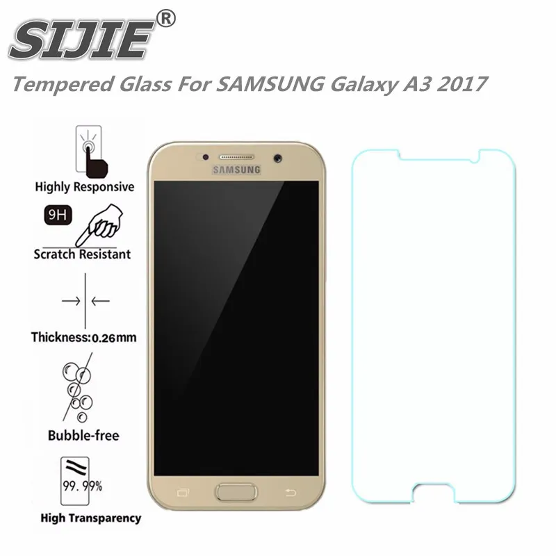 Закаленное стекло для SAMSUNG Galaxy A3 2017 A320F A320 Защитная пленка экрана телефона 4 7 дюйма