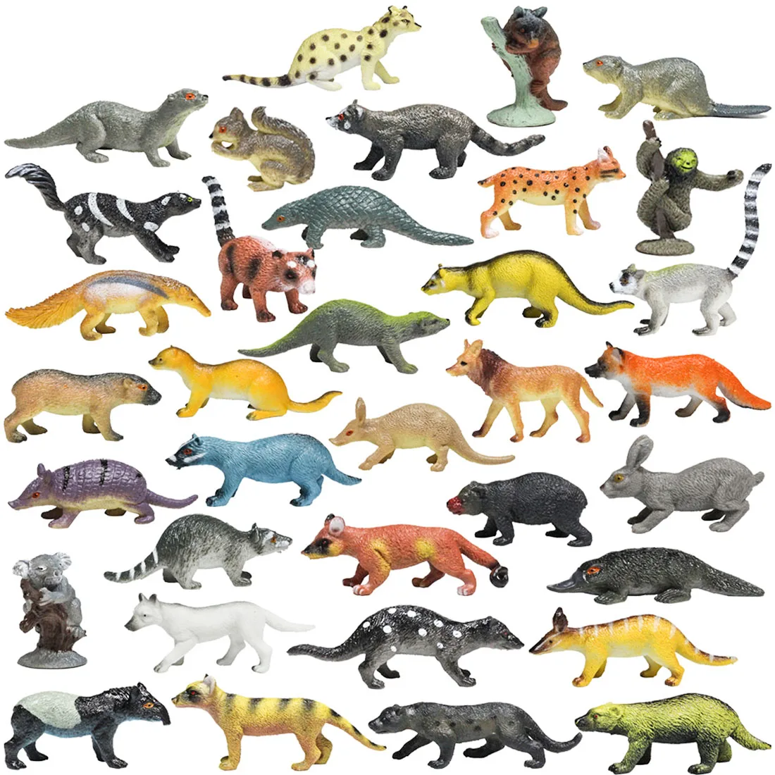

36Pcs Mini Wild Animals Educational Toy Simulation Animals Model Doll Set for Children Early Educational Cognitive Toys 2019