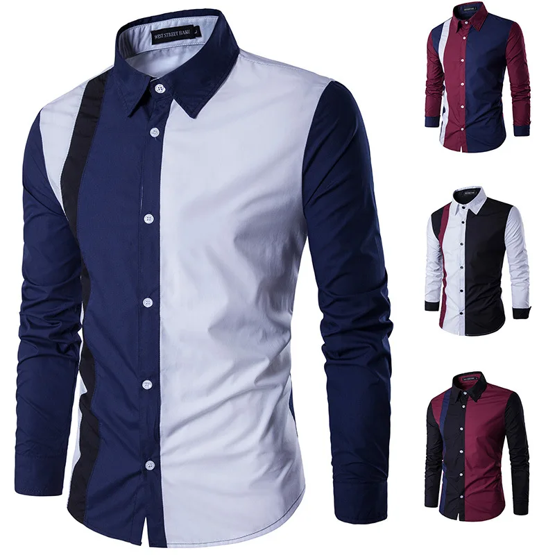 Zogaa 2019 модные демисезонные мужские рубашки с высокой популярностью, цветные мужские рубашки, повседневные хлопковые деловые рубашки