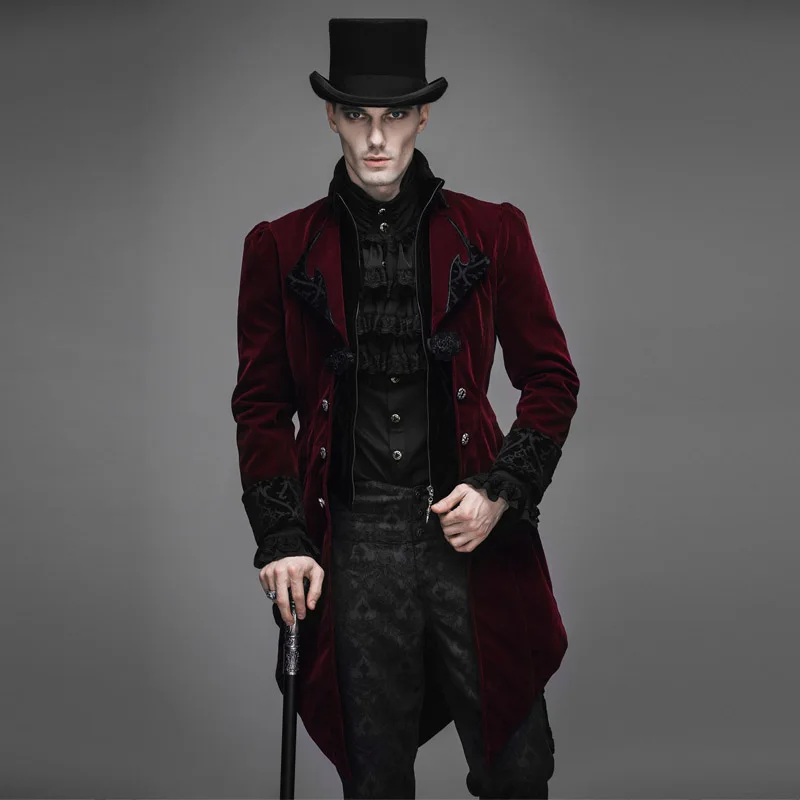 Cardigan Hombre Cremallera Abrigo Gótico Steampunk Con Capucha