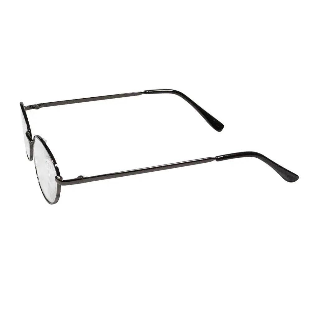 oval sliver glasses Металлические многофокусные очки для чтения из сплава, удобные очки для чтения, прозрачные анти-синий светильник, увеличенные очки для родителей - Цвет оправы: oval sliver glasses