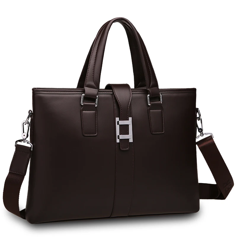 Buy Soft Leather Laptop bag Men 14 inch High end