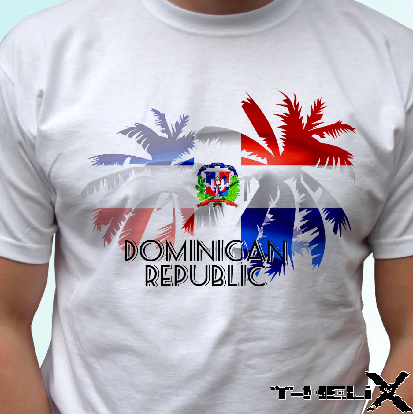 2018 Fashion Round Neck Clothes Dominican Republic Flag White T Shirt