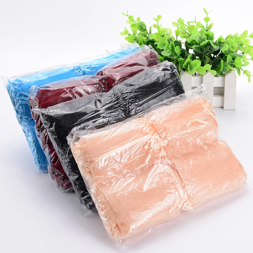 50pcs/lot 23 colors Drawable Organza Bags 9x12cm Party Wedding Gift Bag Jewelry Packaging Display &amp Pouches Multicolors | Дом и сад