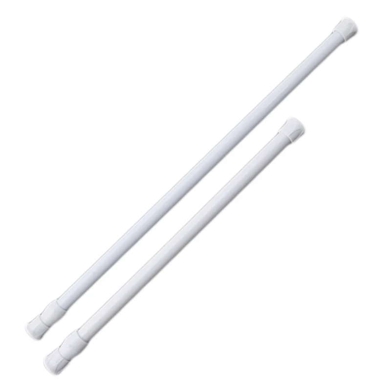 

1Pc New Retail Adjustable Spring Loaded Bathroom Shower Curtain Rod Tension Extendable Telescopic Poles Rail Hanger