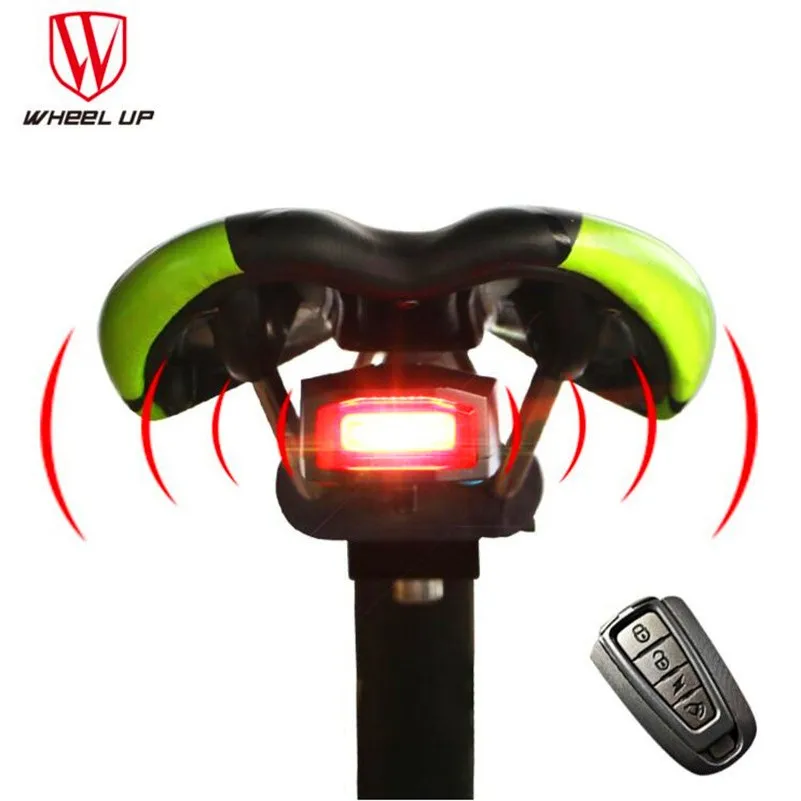Waterproof Smart Bike Rear Tail Light 115db Anti-Theft Bicycle Alarm USB Light