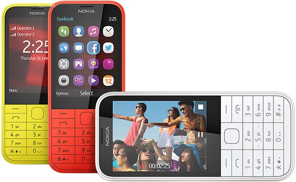 Nokia 225, одноядерный, 2,8 дюймов, разблокированная 2МП камера, 2G, GSM, FM, Bluetooth, Mp3 плеер, дешево, две карты, мобильный телефон