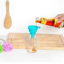 2 шт./партия силиконовая Складная воронка Мини силиконовая складная стильная Складная воронка портативные лейки быть повешенным Kitche KW 015