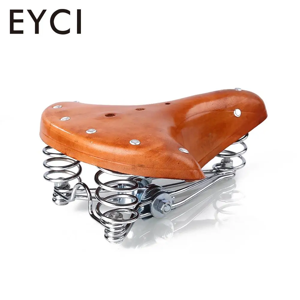 1 Pcs Bicycle Saddle Cycling Saddle Seat Retro Leather Classic Bicycle
