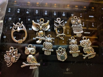 

Mix 50PCS (14*10-27*18mm ) Antique Silver Owl charm pendants fit European bracelet made diy Bracelets & Necklaces