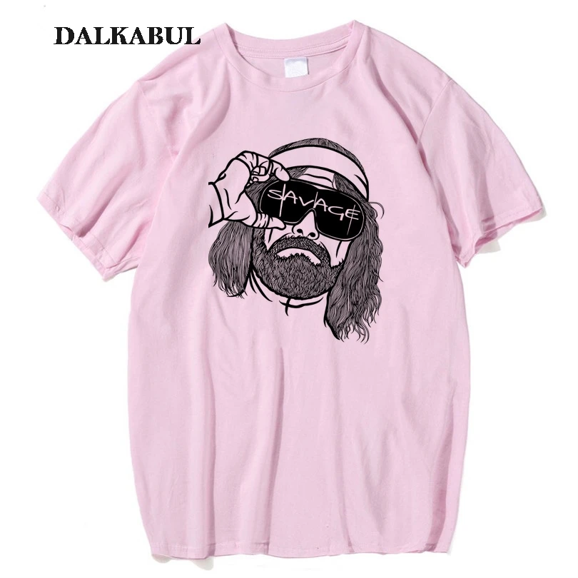 مفتول العضلات تيشيرت رجالي الرجال راندي سافاج WWF المصارعة جديد وصول الرجال أزياء الهيب هوب أعلى المحملة