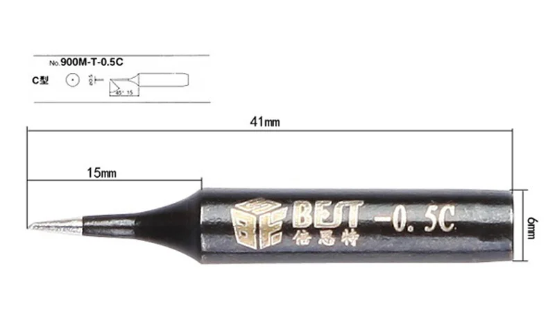Бессвинцовый паяльник наконечники сварочные инструменты 900M-T-0.5C для Hakko 936