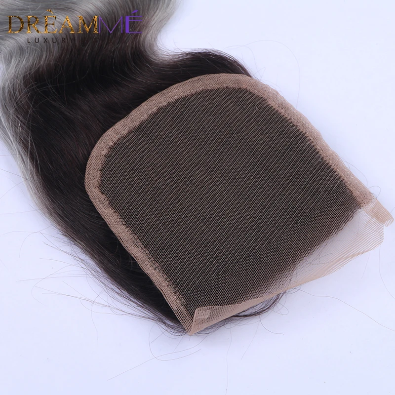 1b green human hair lace closure (3)