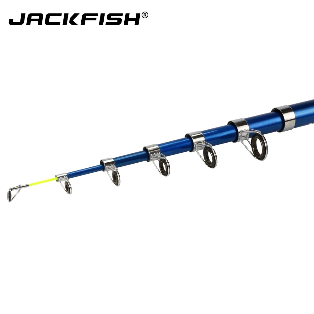 JACKFISH عالية الجودة ألياف الكربون تلسكوبي الصيد قضيب الأزرق البحر قصبة صيد خشبية 2.1/2.4/2.7/3.0/3.6 m pesca