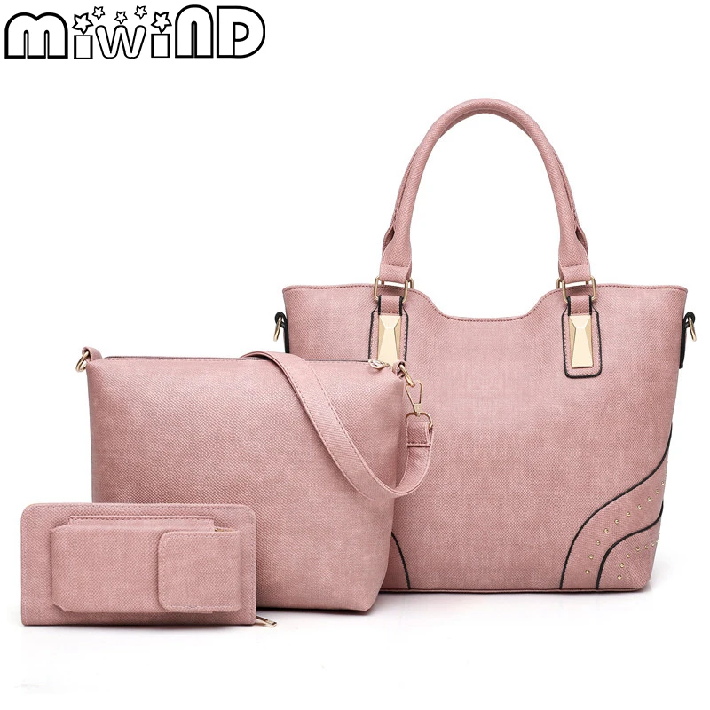 

Women's Handbags Ladies Shoulder Bag Sleek Minimalist Elegant Multi-color 3 Sets Of Large-capacity Practical MIWIND 2019 New
