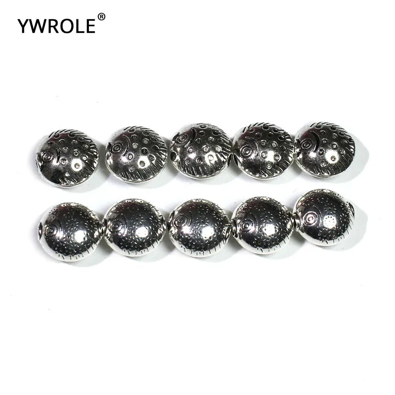 

10 /20 pcs Lot Vintage Silvery Fish Alloy Spacers Beads Charms DIY For Jewelry Making Bracelet Material 11*12 mm Wholesale