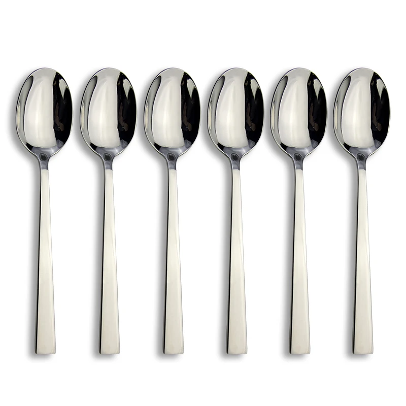 6Pcs/set High Quality 304/ss Durable Stainless Steel Tea Spoons Ice