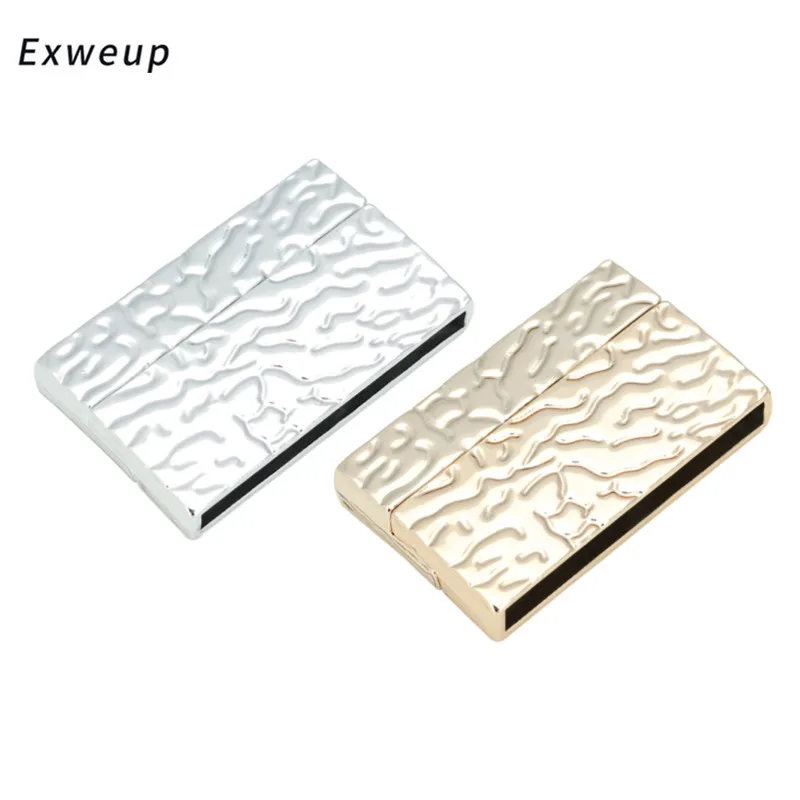 

Exweup 5 Sets Women Men DIY Making Bracelets Buckle 2018 Metal Magnetic Clasps For Leather Bracelet Jewelry Findings Accessories