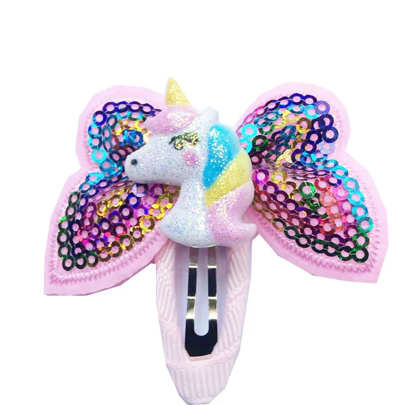 

Unicorn Hairpins Kids Sequins Hair Clip for Girls Multi-color Gorgeous Hair Accessories Spring Clip Bobby Pin Barrettes