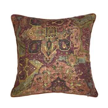 

Classic Vintage Digital print Woven Silk Like Cushion Cover Home Armchair Interior Sofa Soft Decorative Pillow Case 45x45cm