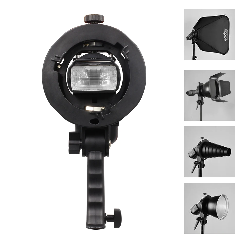

S-Type Bracket Bowens S Mount Holder for Speedlite Flash Photo studio Accessories Snoot Softbox Umbrella Bowens Mount Holder