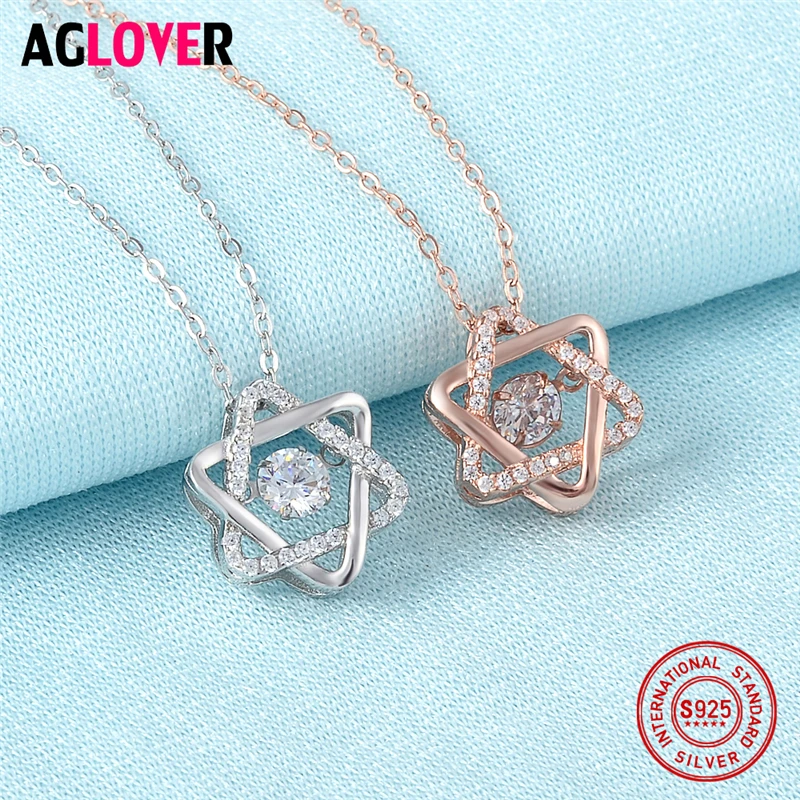 Женское ожерелье из серебра 100% пробы с подвеской в виде звезды|choice|necklace100 silver |