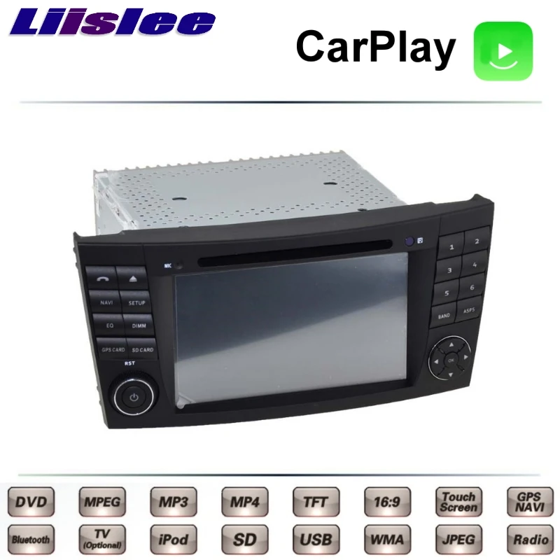 LiisLee для Mercedes Benz E Class MB W211 2002~ 2009 Автомобильный мультимедийный ТВ DVD gps Радио Carplay стиль навигация Navi - Цвет: 3360-W211