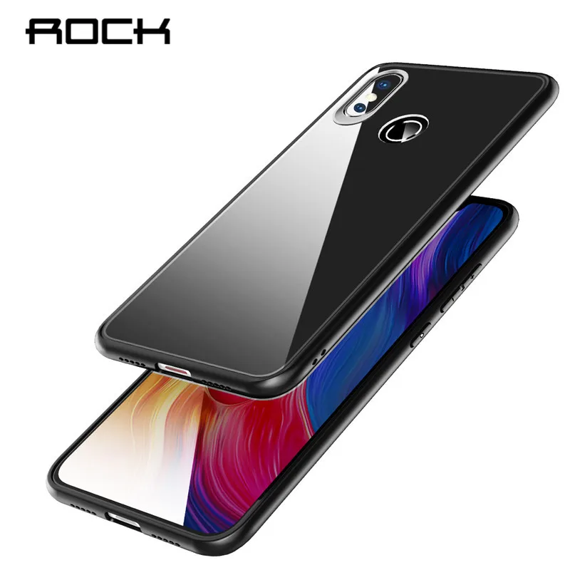 

ROCK Slim Case for Xiaomi Mi 8 Cover Soft TPU+Hard PC Back Fundas Heavy Duty Protection Silicone Capa for Xiaomi Mi8