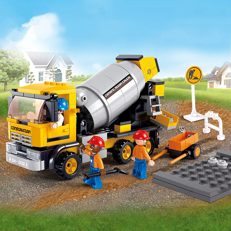 City Engineering Truck Excavator Forklift Creative Building Blocks Sets Compatible LegoINGs Bricks Educational Toys for Children