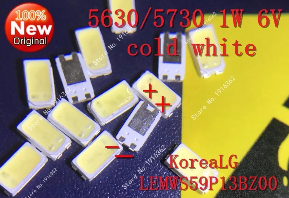 200 шт./лот LEMWS59P13BZ00 KoreaLG 5630 патч Светодиодная лампа 1 Вт Холодный белый 6 в подсветка