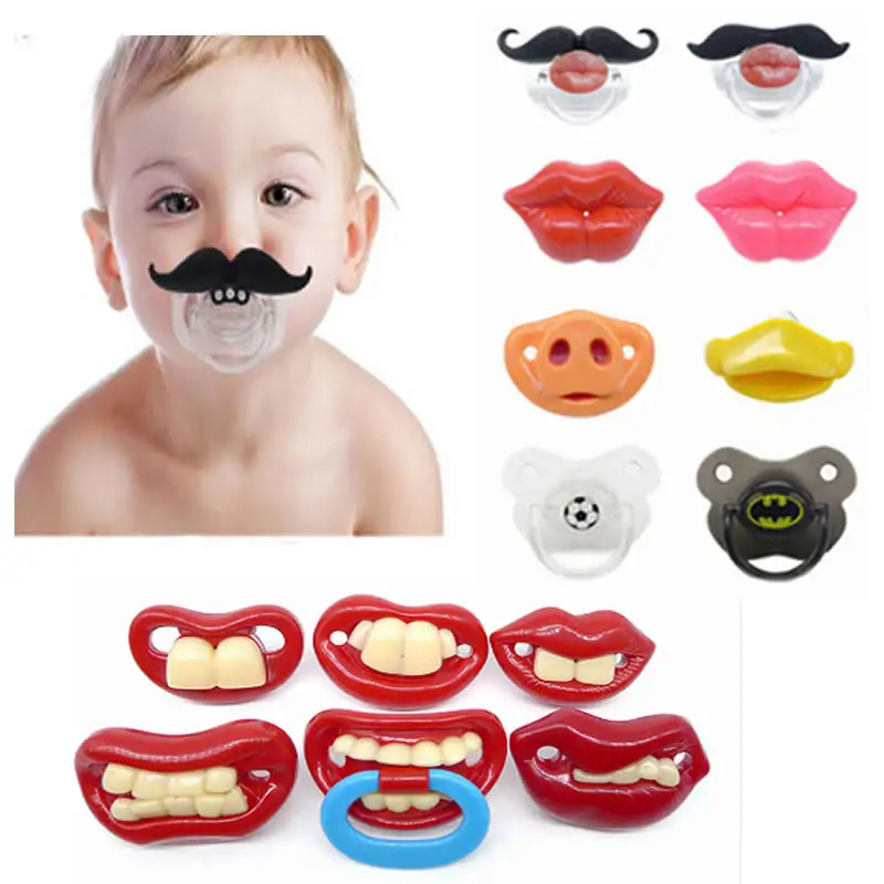 Baby Pacifiers Silicone Nipple Wide Caliber Pacifier Breast Beard Pacifier Newborn Baby Pacifier
