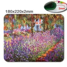 Прямоугольный игровой коврик для мыши художественный принт Monet Художники Сад в 220*180 мм* 2 мм/290*250*2 mстильный, прочный офисный аксессуар