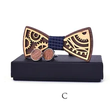 Mantieqingway деревянный галстук-бабочка галстук набор запонок для мужской шестерни деревянная бабочка для свадьбы бизнес Bowknots Gravatas тонкий мужской галстук для костюма